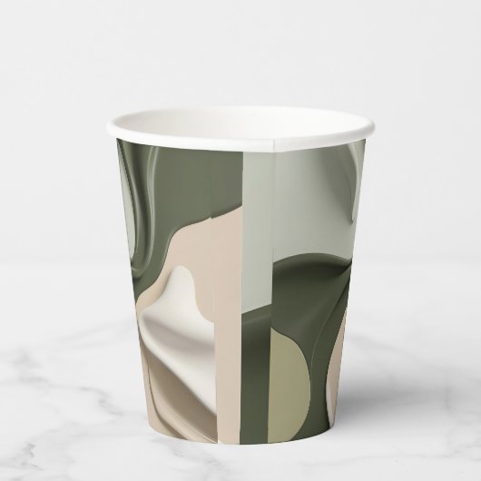 Papiertasse in abstrakter Grafik Pappbecher (Rechts)