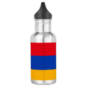 Papiertasse mit armenischer Flagge Edelstahlflasche (Links)