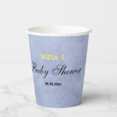 Papiertasse mit Babydusche Pappbecher (Rückseite)