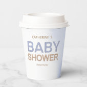Papiertasse mit Babydusche Pappbecher (Rückseite)