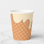 Papiertasse mit Eis-Creme Pappbecher (Vorderseite)