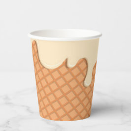 Papiertasse mit Eis-Creme Pappbecher
