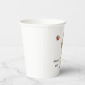 Papiertasse mit Giraffe und Vögeln Pappbecher (Rechts)