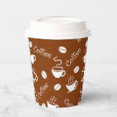 Papiertasse mit Kaffeemuster Pappbecher (Links)