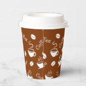 Papiertasse mit Kaffeemuster Pappbecher (Rechts)
