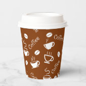 Papiertasse mit Kaffeemuster Pappbecher (Vorderseite)