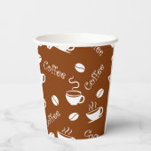 Papiertasse mit Kaffeemuster Pappbecher (Rückseite)
