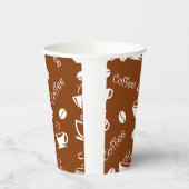 Papiertasse mit Kaffeemuster Pappbecher (Links)