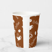 Papiertasse mit Kaffeemuster Pappbecher (Rechts)