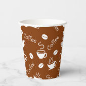 Papiertasse mit Kaffeemuster Pappbecher (Vorderseite)