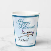 Papiertasse mit Party für die Alterssicherung 2 Pappbecher (Rückseite)