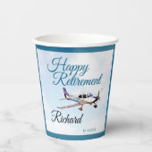 Papiertasse mit Party für die Alterssicherung 2 Pappbecher (Vorderseite)