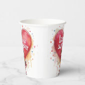 Papiertasse mit Valentiner Tagesdesign Pappbecher (Rechts)
