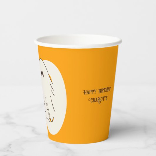 Papiertasse Pappbecher (Rückseite)