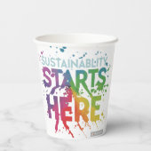 Papiertasse Pappbecher (Rückseite)