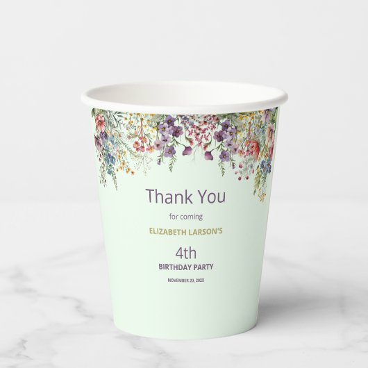 Papiertasse Pappbecher (Rückseite)