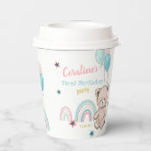 Papiertasse zum 1. Geburtstag mit niedlichem Teddy Pappbecher (Rückseite)
