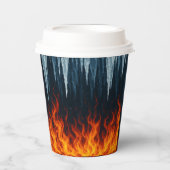 PapiertasseFeuergefecht und Eis - elementare Kontr Pappbecher (Vorderseite)