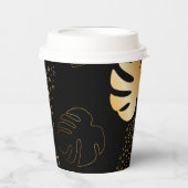 Papiertassen aus schwarzem Gold, Blätter Pappbecher (Vorderseite)