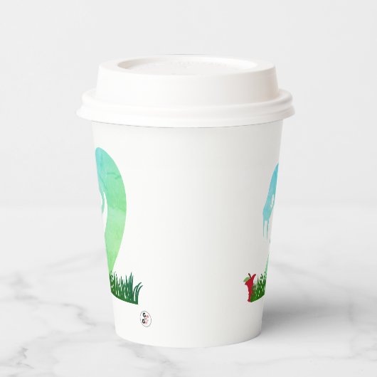 Papiertassen (Schlange) Pappbecher (Links)