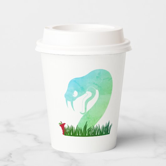 Papiertassen (Schlange) Pappbecher (Rückseite)