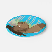 PapierTeller 7 herein mit Biber (Schrägansicht)