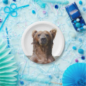 PapierTeller 7" mit Grizzlybären (Party)