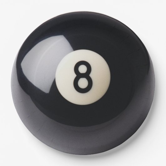 PapierTeller Billardsnooker-8-Ball (Vorderseite)