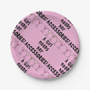 PAPIERTELLER - EIN MÄDCHEN BRAUCHT IHRE ACCESSOIRE