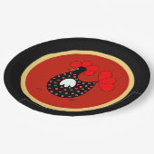 Papierteller für Landhühner (Schrägansicht)