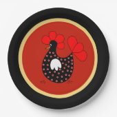 Papierteller für Landhühner (Vorderseite)