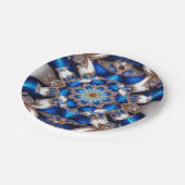 Papierteller mit argentinischem Farbdesign (Schrägansicht)