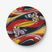 Papierteller mit belgischem Farbdesign (Vorderseite)