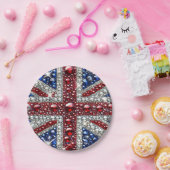 Papierteller mit britischer Farbgestaltung (Party)