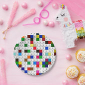 PapierTeller mit Campings-Kreuzworträtsel-Thema (Party)