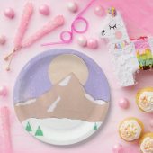 PapierTeller mit Gebirgsszene (Party)