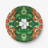 Papierteller mit irischem Farbdesign (Vorderseite)