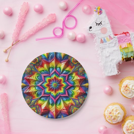 Papierteller mit LGBTQ-Farbgestaltung (Party)