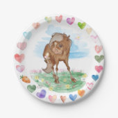 Papierteller mit Pferdebild, Ponymotiv (Vorderseite)