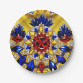 Papierteller mit rumänischem Farbdesign (Vorderseite)