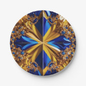 Papierteller mit Schwedenfarbendesign (Vorderseite)