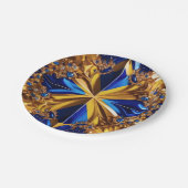 Papierteller mit Schwedenfarbendesign (Schrägansicht)