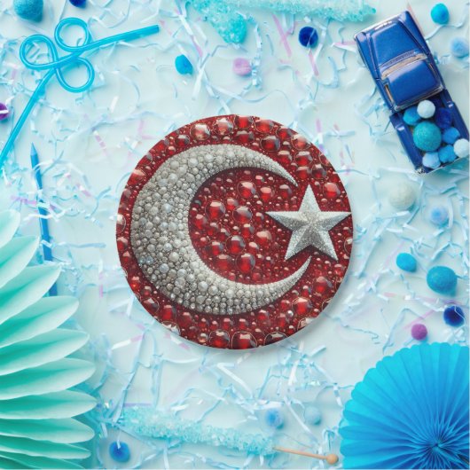 Papierteller mit türkischer Farbgestaltung (Party)