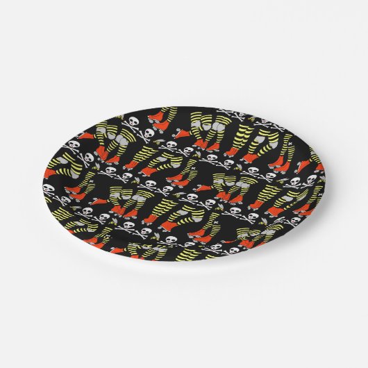 PapierTeller, Rollenderby-Party-Teller Pappteller (Schrägansicht)