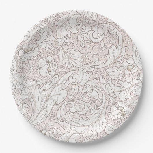 PAPIERTELLER : WILLIAM MORRIS : BLUMENMUSTER (Vorderseite)
