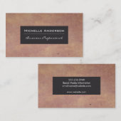 Papiertextur | Dunkelgrauer Rahmen Visitenkarte (Vorne/Hinten)