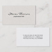 Papiertextur | EggShell White Visitenkarte (Vorne/Hinten)