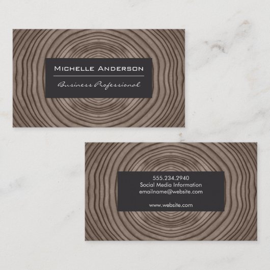 Papiertextur | Holzkörner Visitenkarte (Vorne/Hinten)