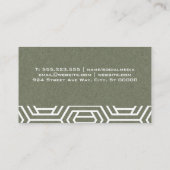 Papiertextur | White Geometric Modern Pattern Visitenkarte (Rückseite)