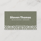 Papiertextur | White Geometric Modern Pattern Visitenkarte (Vorderseite)